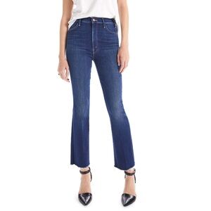 MOTHER Dark Blue Cropped Ankle Jeans